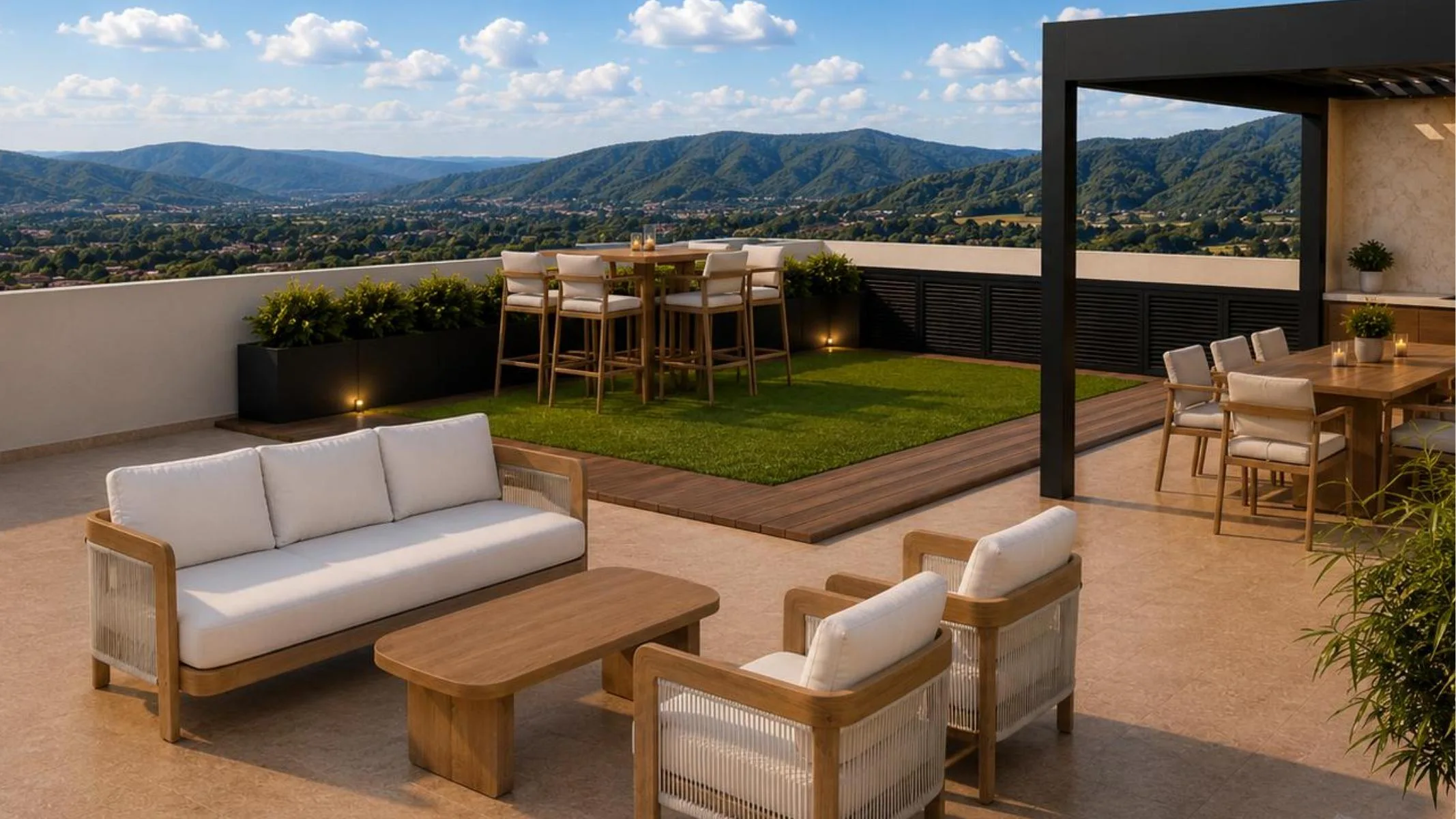 Leben auf dem Solarium der Villa Murcia